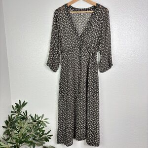 APRIL CORNELL Floral Midi Dress Size XS